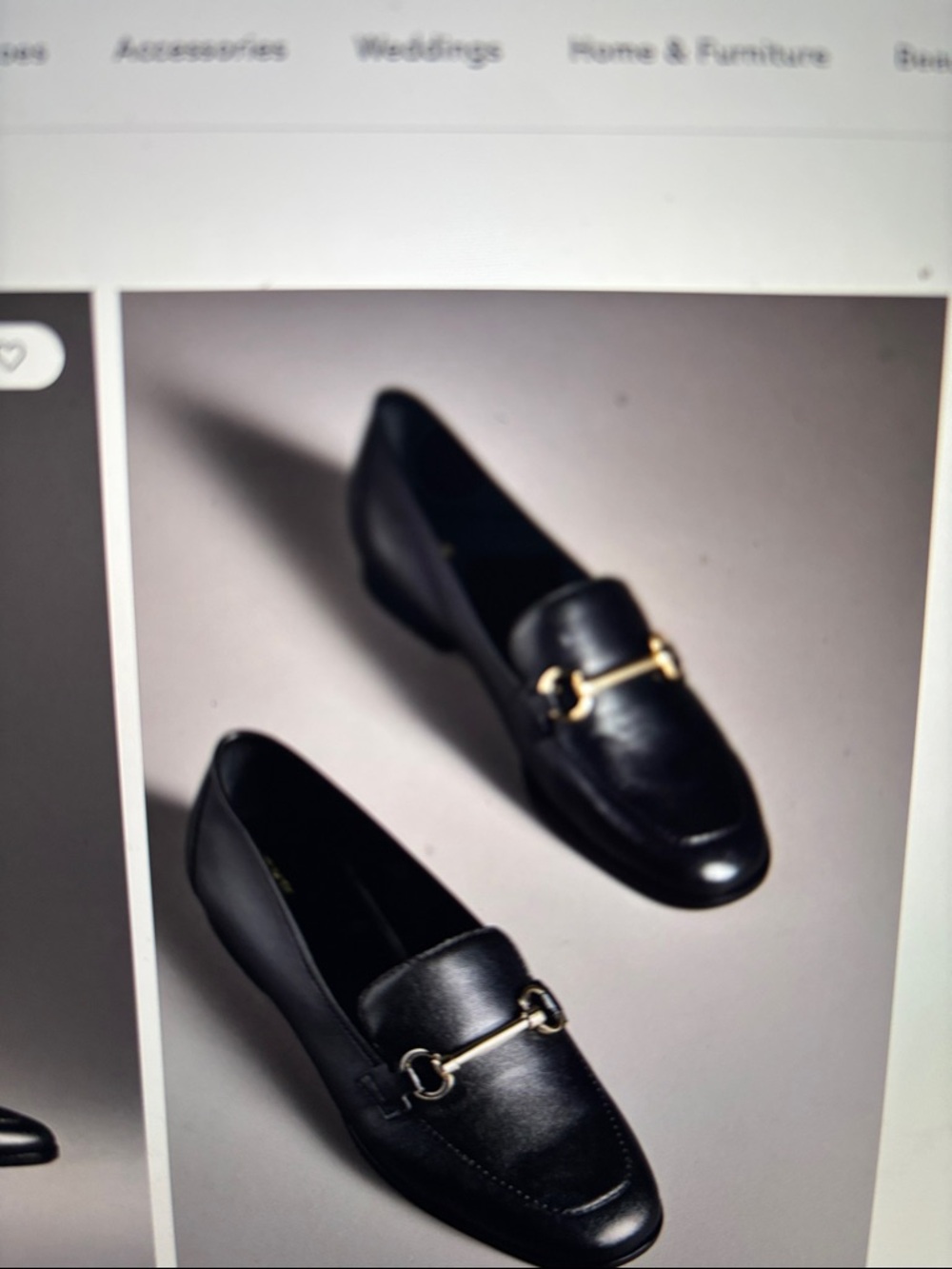 Maeve Black Leather Loafers with Gold Bit this shoe runs big more like a 8 1/2